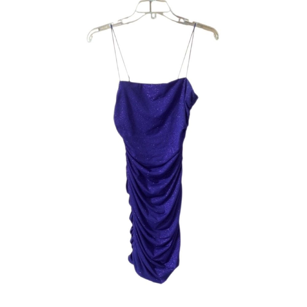 B Darlin Purple Sparkly Ruched Semi Formal Dress Size 7